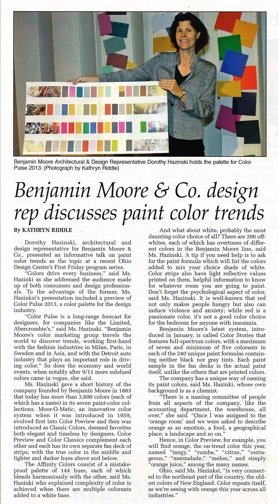 Benjamin Moore & Co. design rep discusses paint color trends
